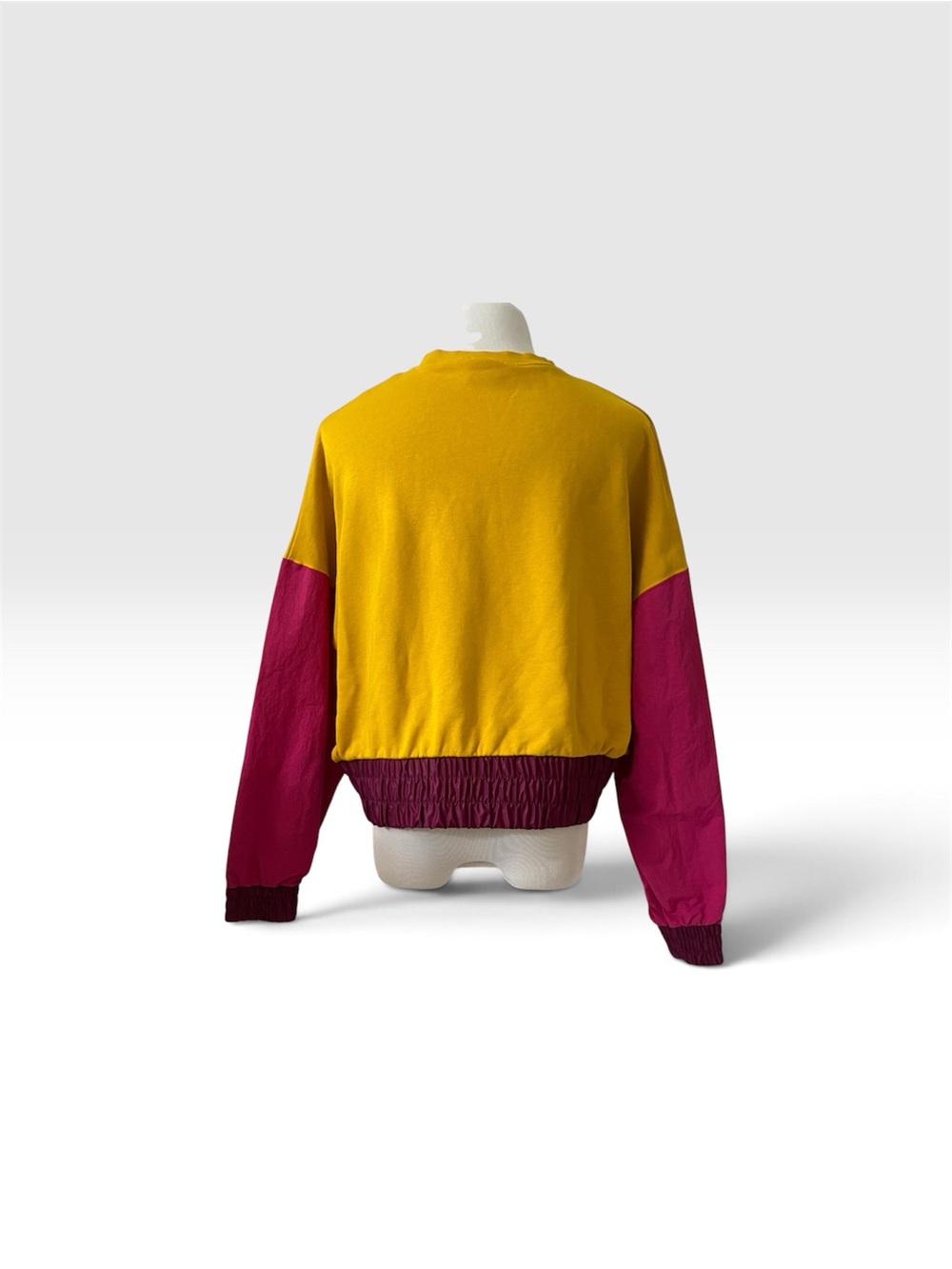 Vintage Retro Nike Just Do It Colorblock Fleece Crop Crewneck (M) - Picture 2 of 7